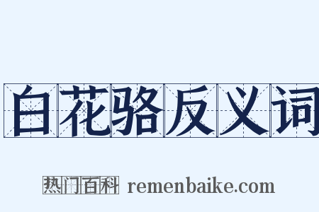 白花骆反义词是什么意思的图片